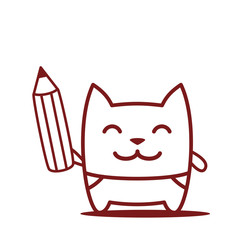 Character little boy in pants line art