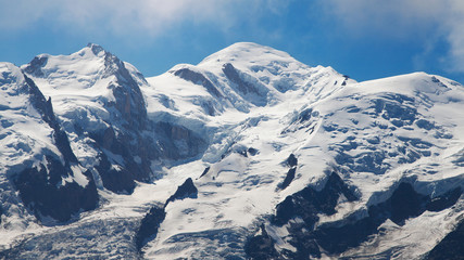 Fototapeta na wymiar Szczyty Mont Blanc