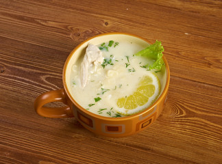 Avgolemono or egg-lemon