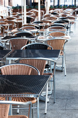 modern cafe on street