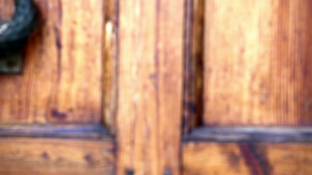 Old door opens