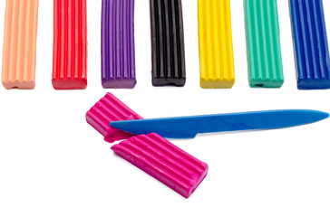 multi-colored plasticine