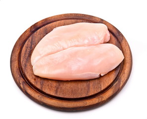 Raw chicken breast fillets