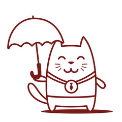 Character winner with a medal line art