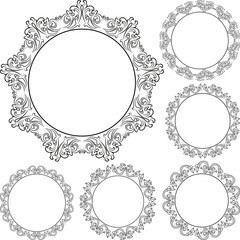 set of round frames