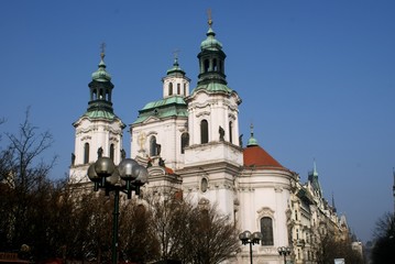 Fototapeta premium Tschechoslowakische Hussitische Kirche in Prag