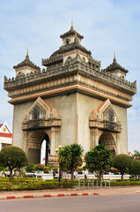 Obraz premium Victory Gate Patuxai, Vientiane, Laos