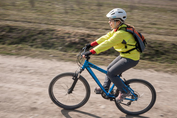 Naklejka premium cyclist in motion