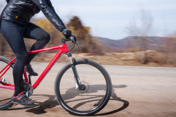 cyclist in motion