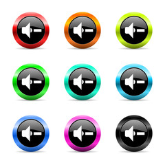 audio icon vector set