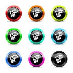sms icon vector set