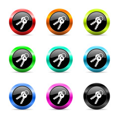 keys icon vector set