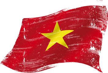 Vietnamese grunge flag