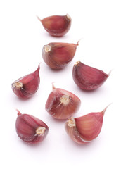 Garlic clove isolated on white background cutout