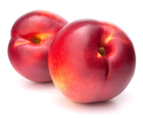 Nectarine fruit isolated on white background cutout