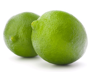Citrus lime fruit isolated on white background cutout