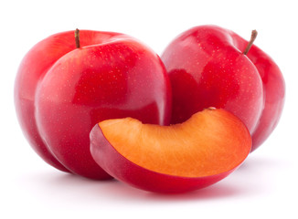 Sweet plum isolated on white background cutout