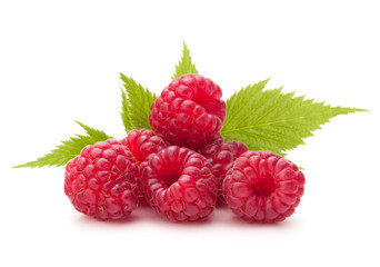 Sweet raspberry isolated on white background cutout