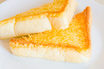 Bread baked butter