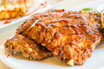 Bbq ribs steak