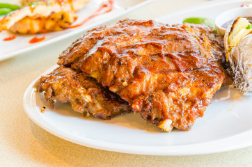 Bbq ribs steak