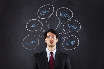 Businessman questions