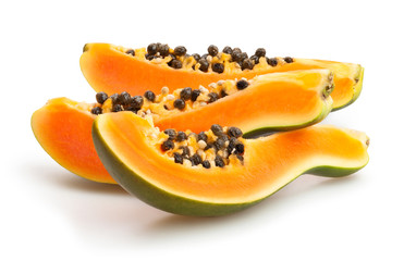 papaya isolated