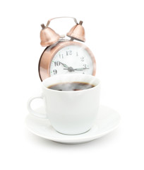 break for coffee isolated on white background