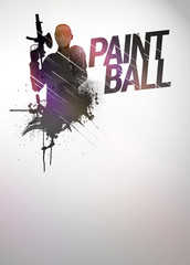 Paintball or airsoft background - obrazy, fototapety, plakaty