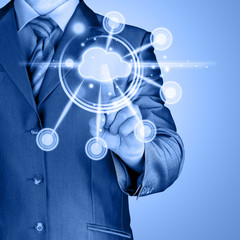 Cloud computing touchscreen interface