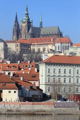 Obraz premium Prague gothic Castle above River Vltava, Czech Republic