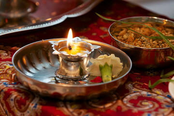 Ceremonial ghee diyu candle