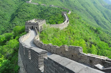 Fotobehang Grote Muur van China in de zomer © wusuowei
