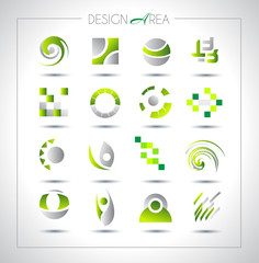 Set of design elements for your project. Mixed abstract