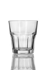 glass for whiskey on white background