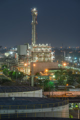 Oil and gas industry - refinery at twilight - factory - petroche