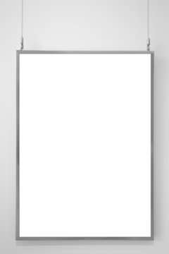 empty White board on concrete wall background