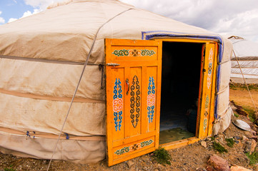 Mongolian yurt (ger) exterior