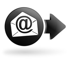 e mail sur bouton noir