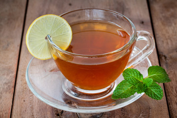 lemon tea in a cup