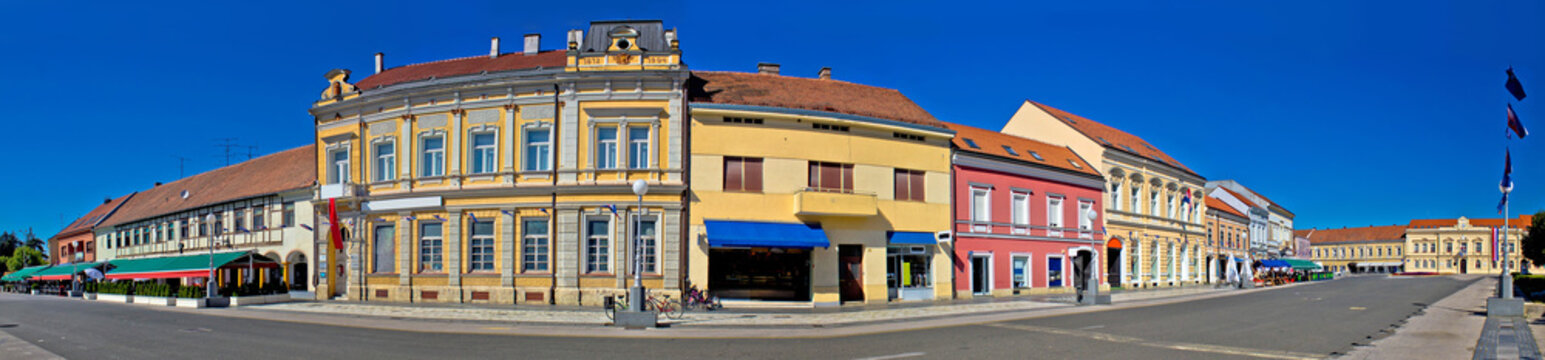 Fototapeta Town of Koprivnica main square panorama