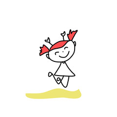 hand drawing cartoon back to school