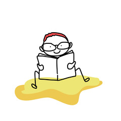 hand drawing cartoon back to school