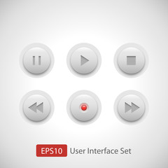 Multimedia Control Button Set © Giraphics