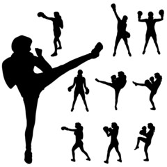 Vector silhouette of a woman.