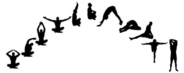 Vector silhouette of a man.