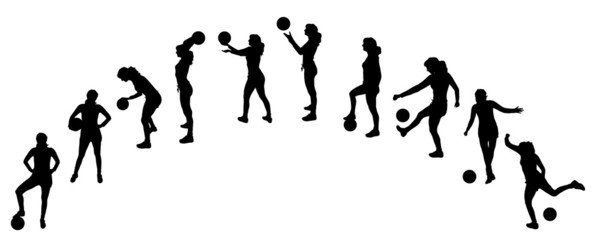 Vector silhouette of a woman.