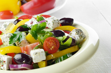 Homemade greek salad