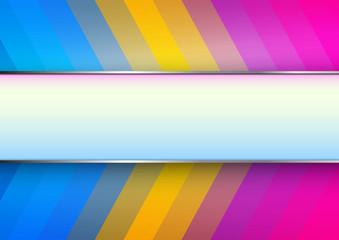 Fototapeta premium Rainbow background with banner place