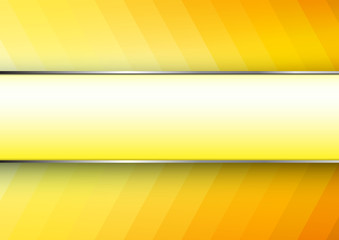 Yellow-orange background with banner place